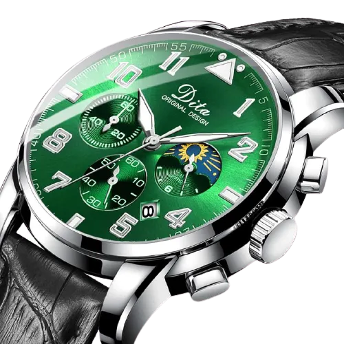 Men Stainless Steel Sports Chronograph Quartz Watches
