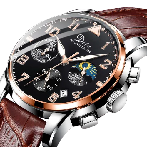 Men Stainless Steel Sports Chronograph Quartz Watches
