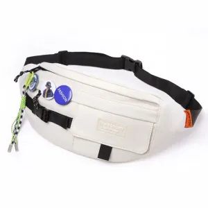 Multifunctional Chest Bag Shoulder Messenger Bag, Model: White Badge Lanyard