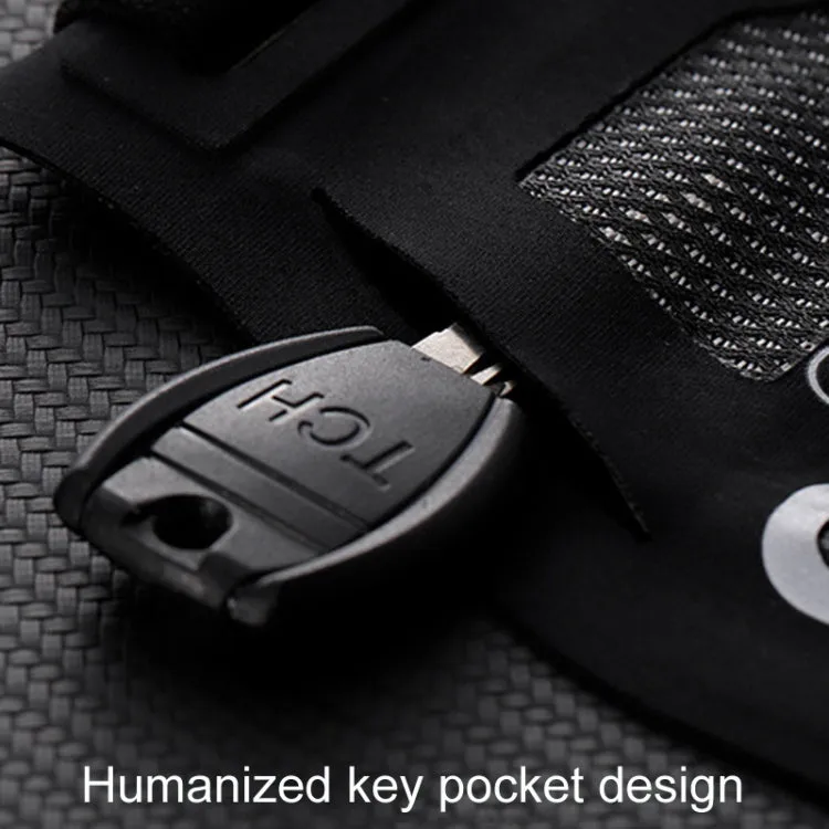 Outdoor Running Cell Phone Waist Pack Men And Women Waterproof Sports Gear, Style: Single Zipper Hemp Gray