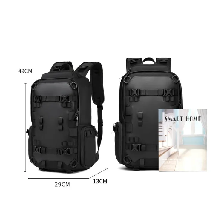 Ozuko 9587 Men Backpack Sports Helmet Men Backpack Breathable Waterproof And Wear-resistant(Black)