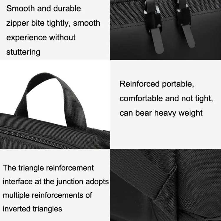 Ozuko 9587 Men Backpack Sports Helmet Men Backpack Breathable Waterproof And Wear-resistant(Black)