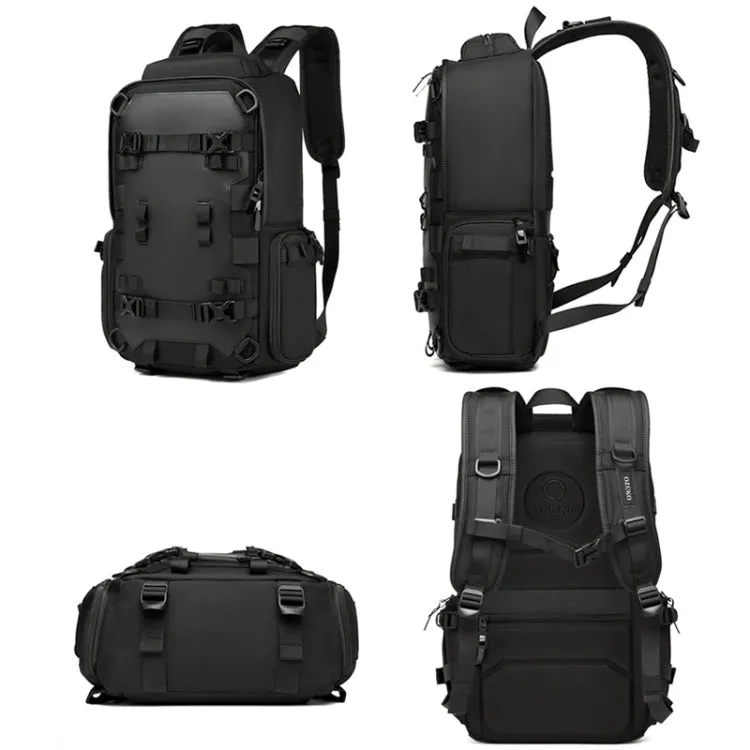 Ozuko 9587 Men Backpack Sports Helmet Men Backpack Breathable Waterproof And Wear-resistant(Black)