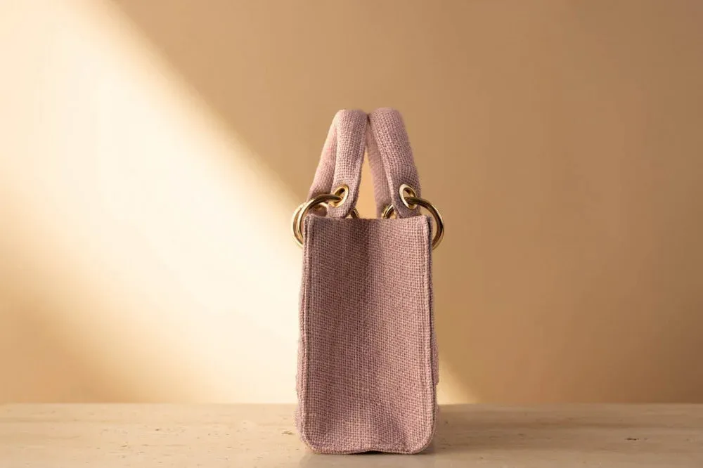 Peony Jute Mini Bag