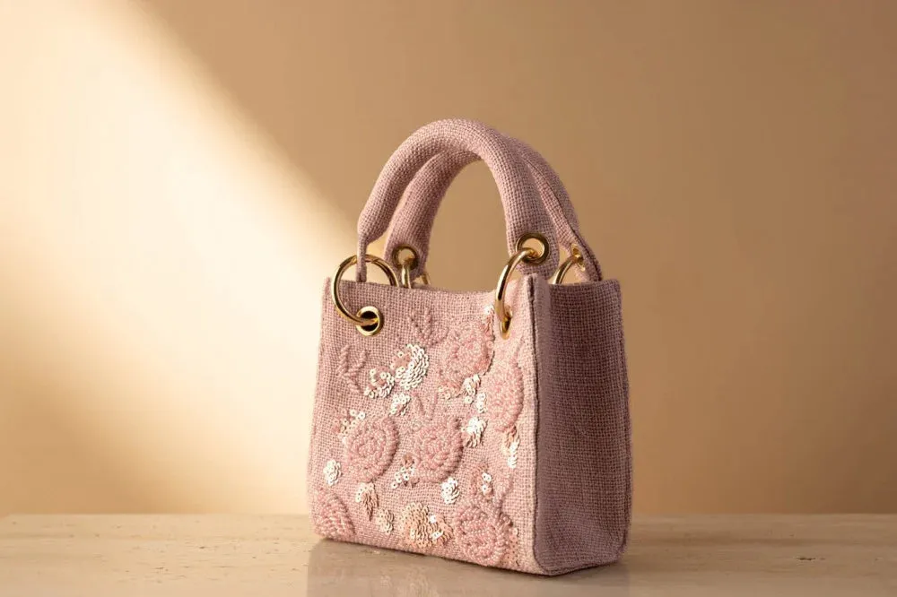 Peony Jute Mini Bag