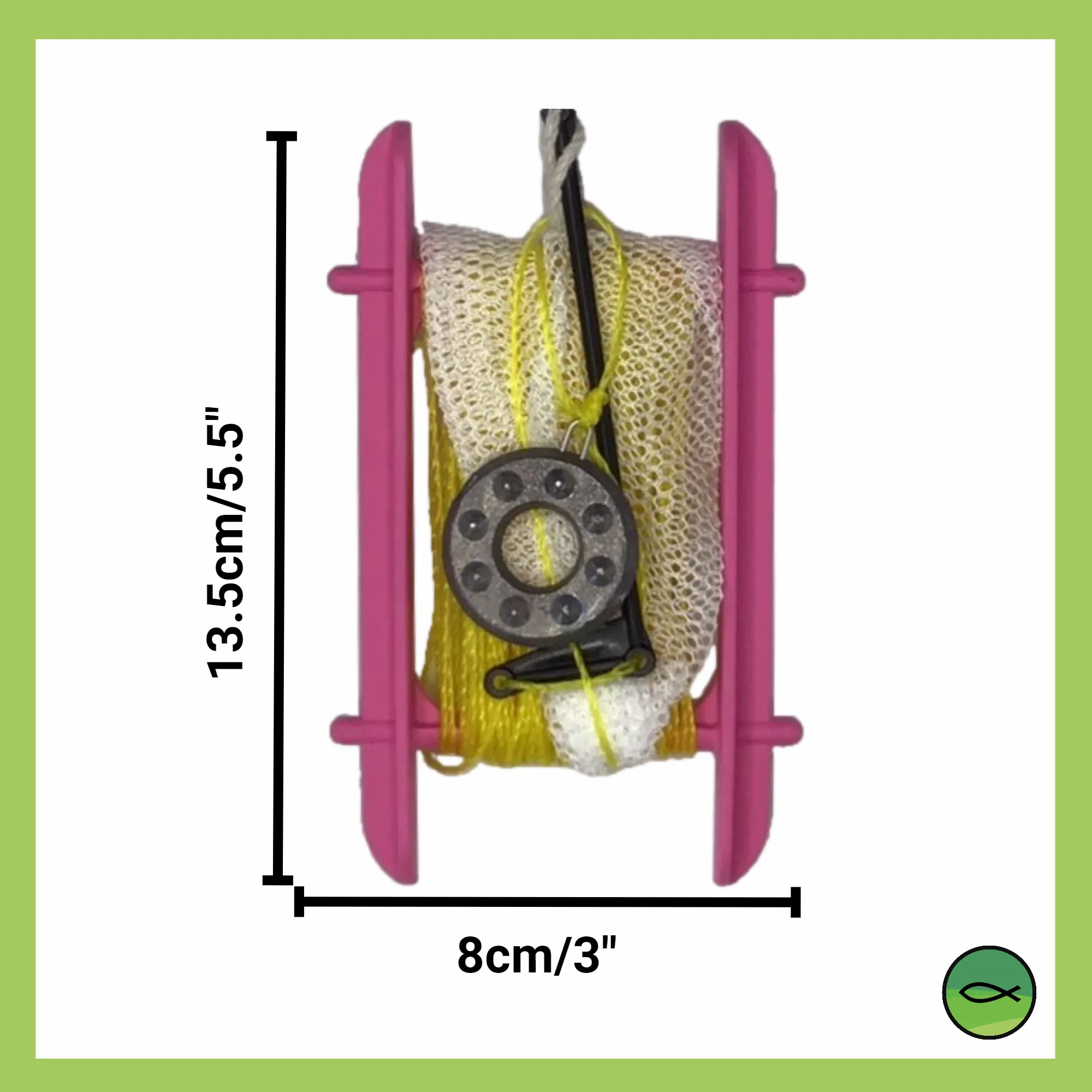 Pink Crab Line With Bag, Boom And Weight (Child Safety, No Hook)