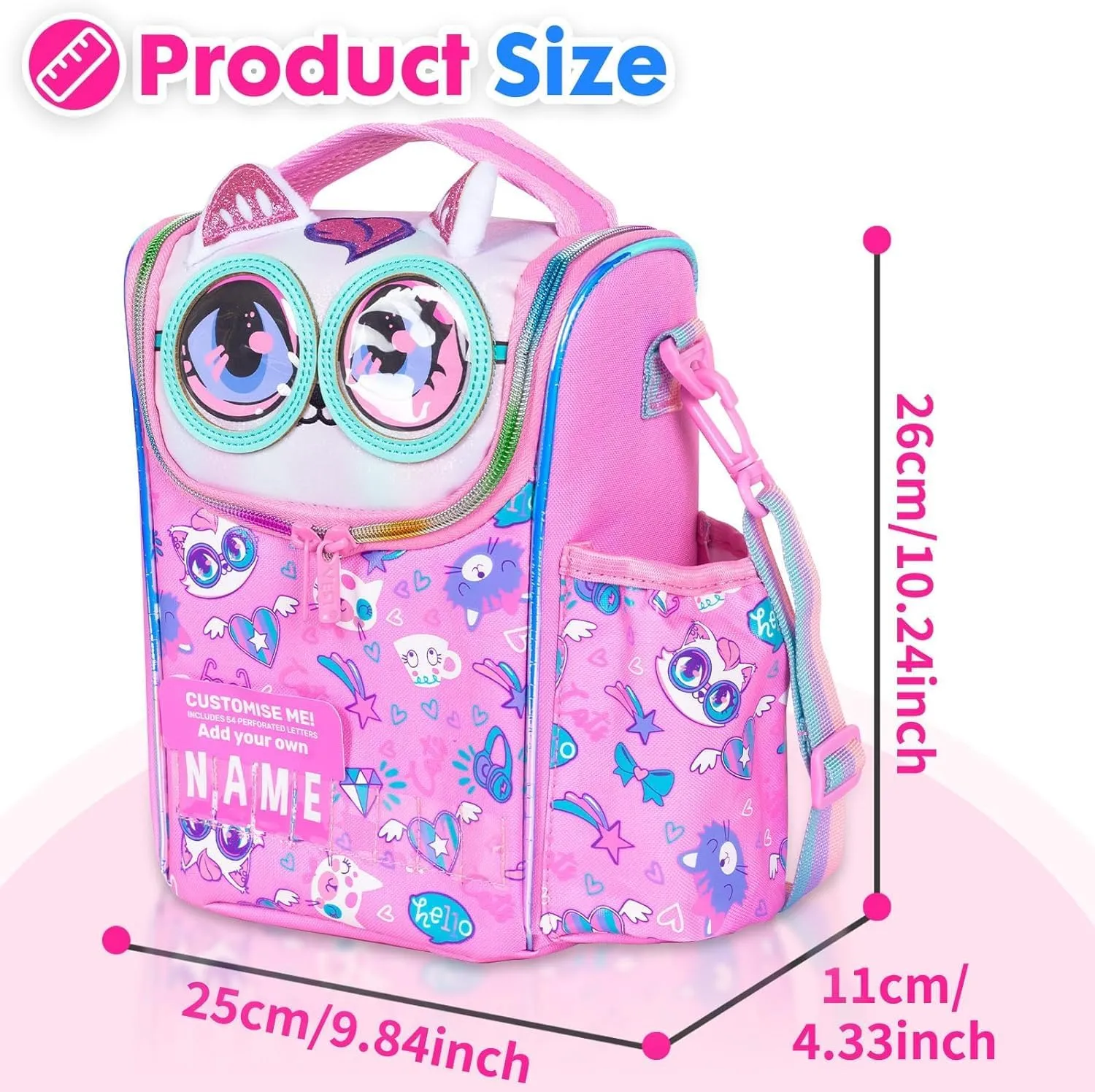 PRODUCTS DOUBLE DECKER COOLER INSULATED LUNCH BAG FOR BOYS & GIRLS&MEN&WOMEN WITH ADJUSTABLE STRAP VERTICLE LUNCH BAG FOR SCHOOL