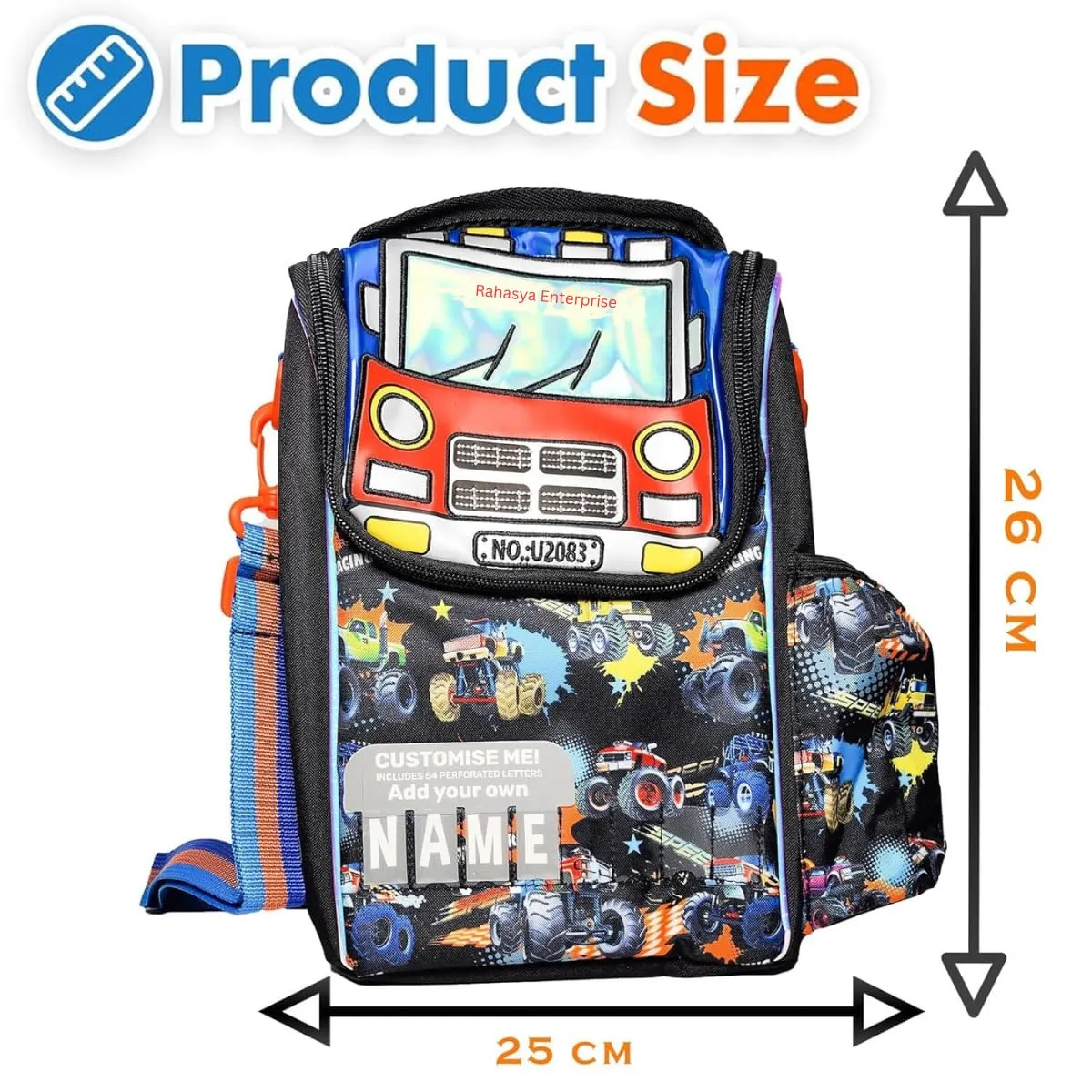 PRODUCTS DOUBLE DECKER COOLER INSULATED LUNCH BAG FOR BOYS & GIRLS&MEN&WOMEN WITH ADJUSTABLE STRAP VERTICLE LUNCH BAG FOR SCHOOL