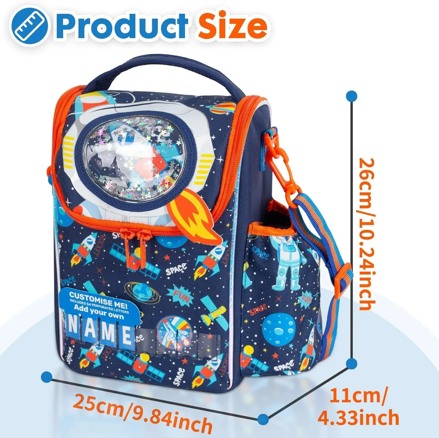 PRODUCTS DOUBLE DECKER COOLER INSULATED LUNCH BAG FOR BOYS & GIRLS&MEN&WOMEN WITH ADJUSTABLE STRAP VERTICLE LUNCH BAG FOR SCHOOL