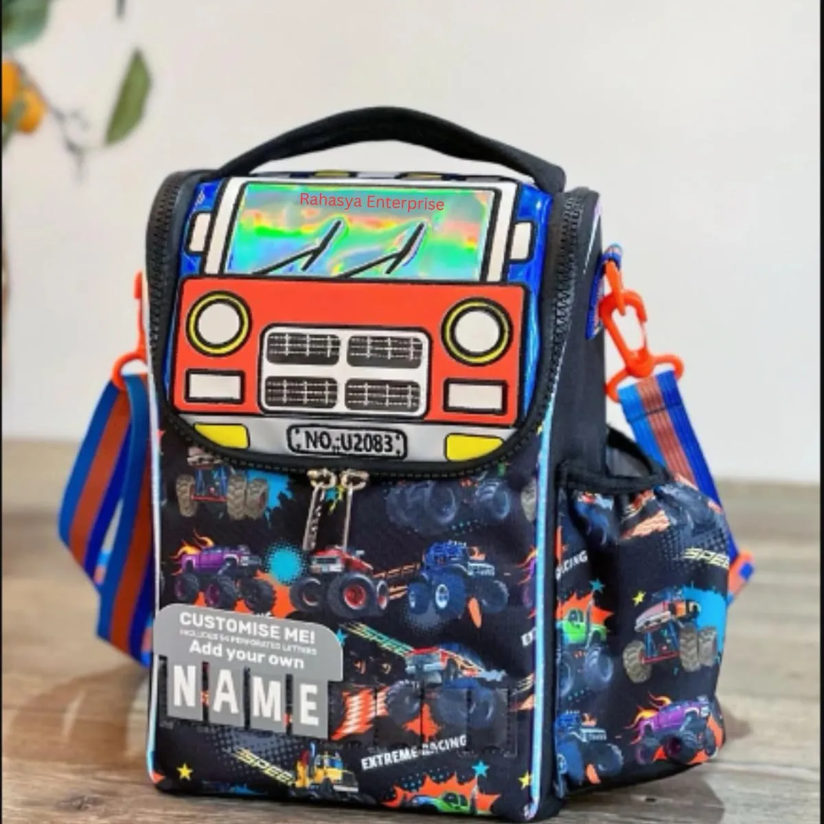 PRODUCTS DOUBLE DECKER COOLER INSULATED LUNCH BAG FOR BOYS & GIRLS&MEN&WOMEN WITH ADJUSTABLE STRAP VERTICLE LUNCH BAG FOR SCHOOL