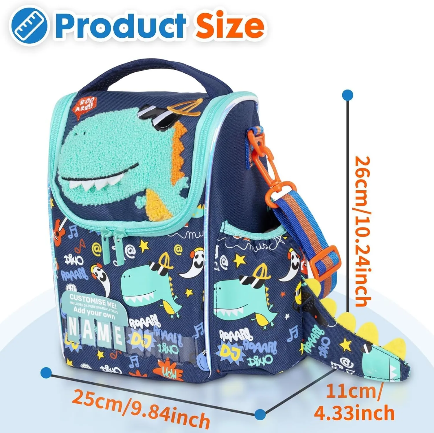 PRODUCTS DOUBLE DECKER COOLER INSULATED LUNCH BAG FOR BOYS & GIRLS&MEN&WOMEN WITH ADJUSTABLE STRAP VERTICLE LUNCH BAG FOR SCHOOL