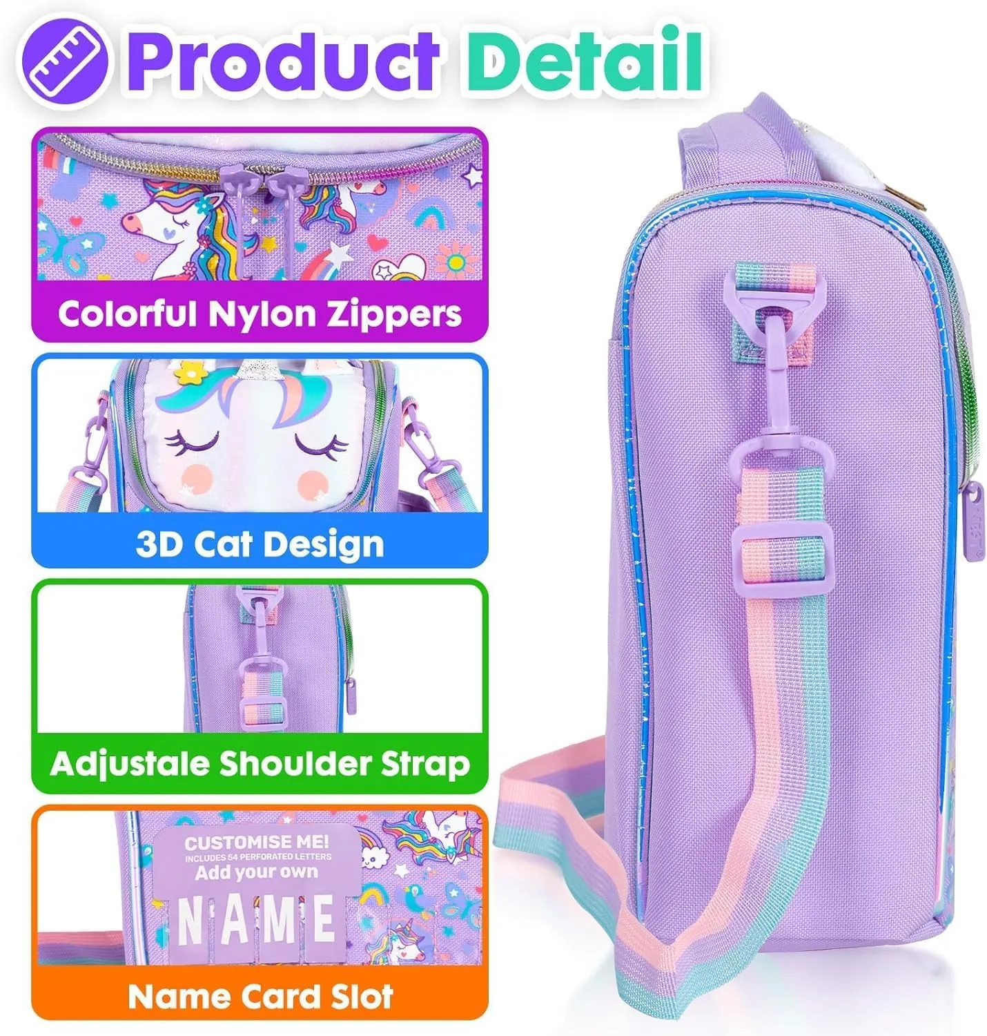 PRODUCTS DOUBLE DECKER COOLER INSULATED LUNCH BAG FOR BOYS & GIRLS&MEN&WOMEN WITH ADJUSTABLE STRAP VERTICLE LUNCH BAG FOR SCHOOL