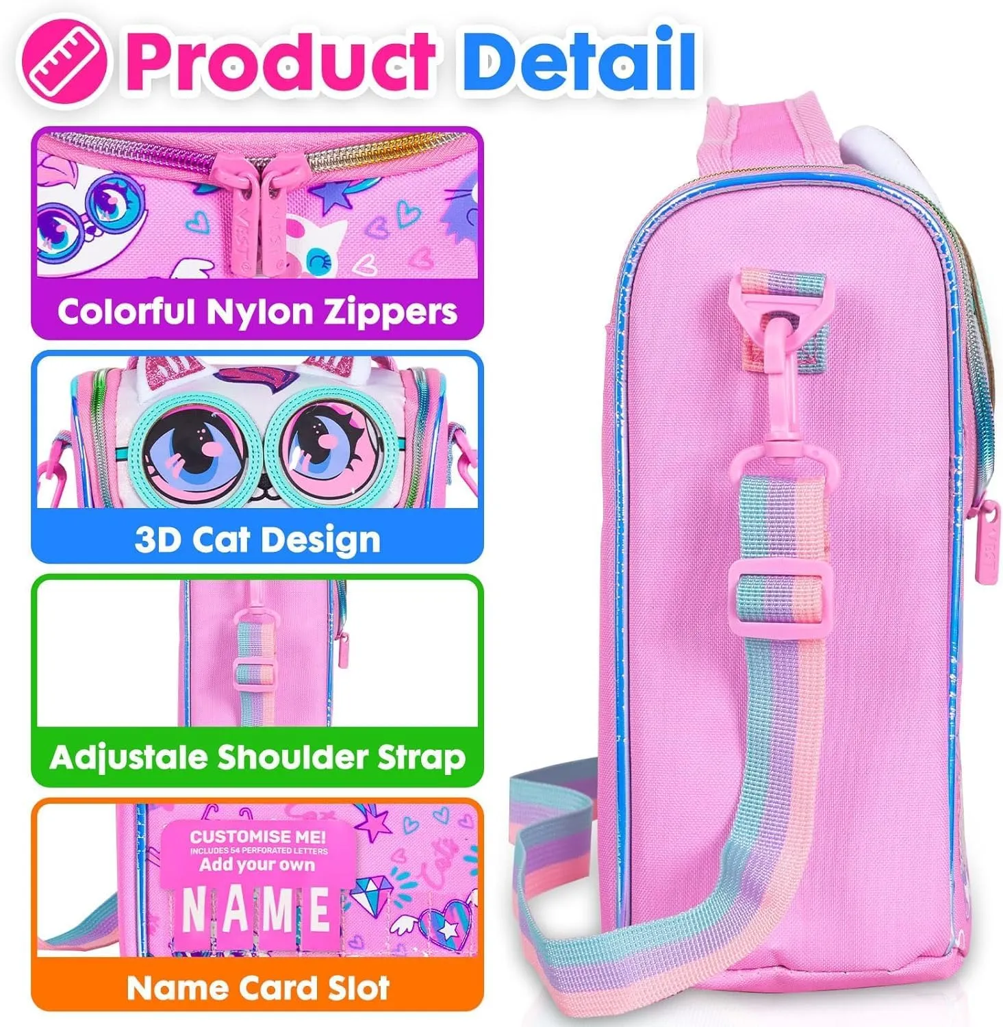 PRODUCTS DOUBLE DECKER COOLER INSULATED LUNCH BAG FOR BOYS & GIRLS&MEN&WOMEN WITH ADJUSTABLE STRAP VERTICLE LUNCH BAG FOR SCHOOL