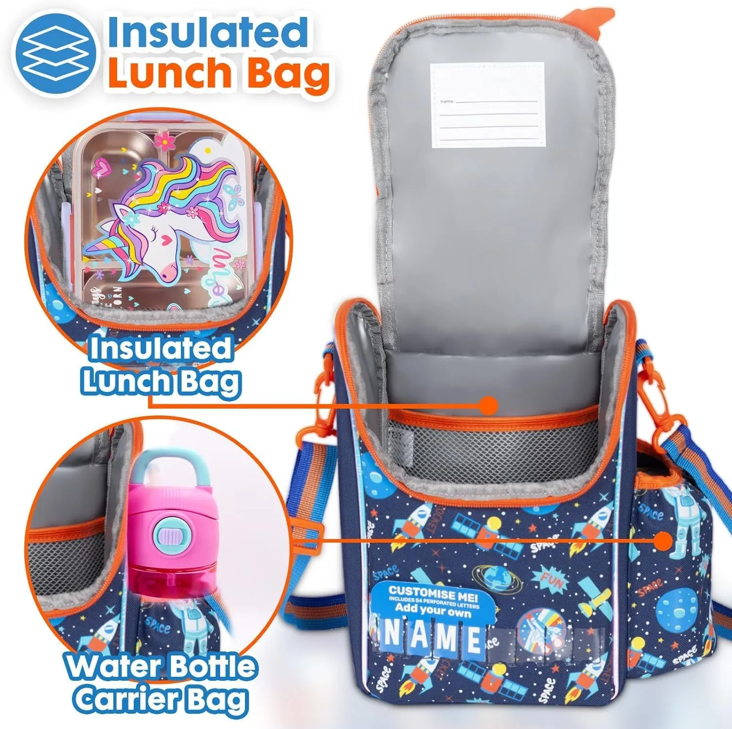 PRODUCTS DOUBLE DECKER COOLER INSULATED LUNCH BAG FOR BOYS & GIRLS&MEN&WOMEN WITH ADJUSTABLE STRAP VERTICLE LUNCH BAG FOR SCHOOL