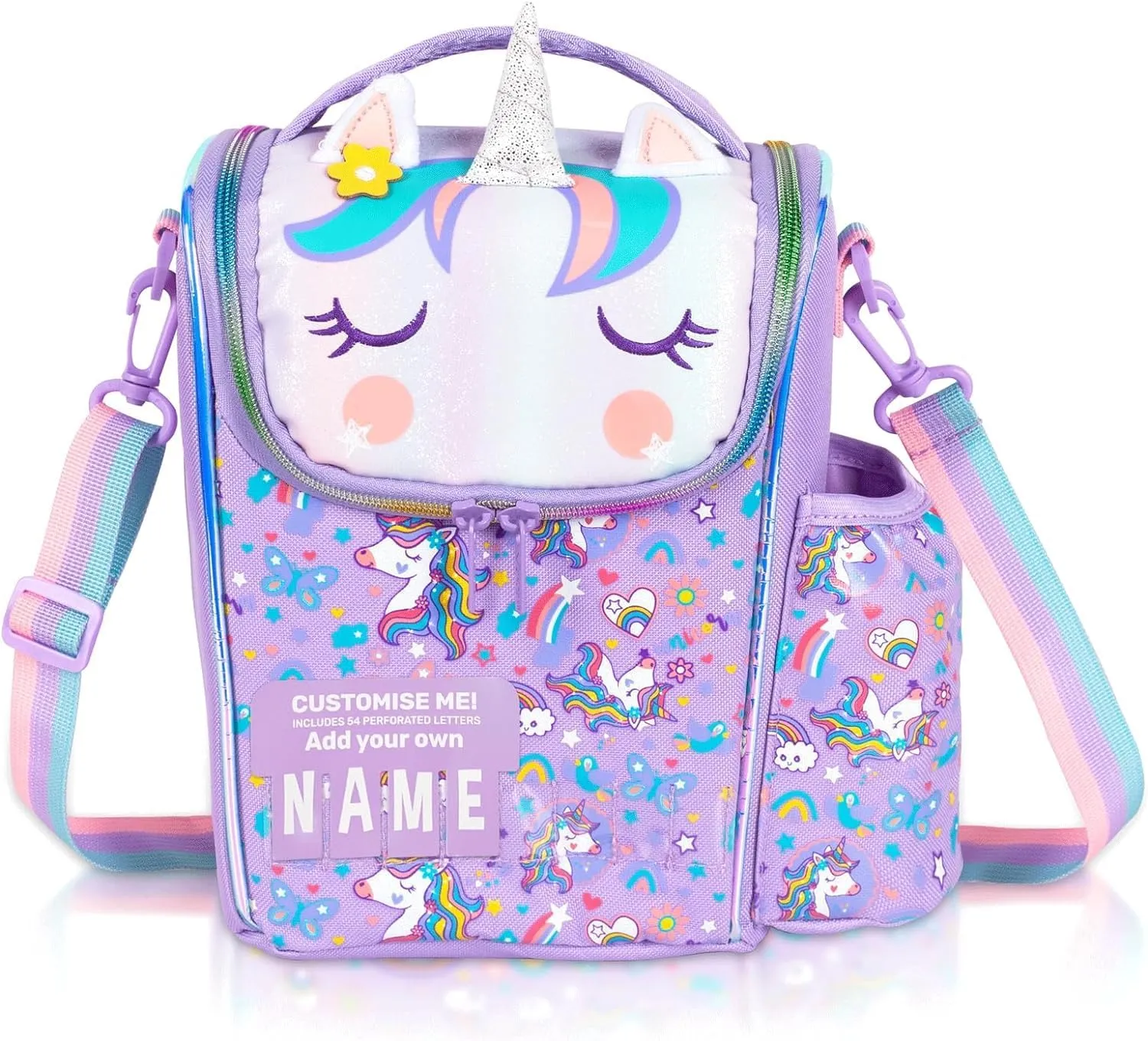 PRODUCTS DOUBLE DECKER COOLER INSULATED LUNCH BAG FOR BOYS & GIRLS&MEN&WOMEN WITH ADJUSTABLE STRAP VERTICLE LUNCH BAG FOR SCHOOL