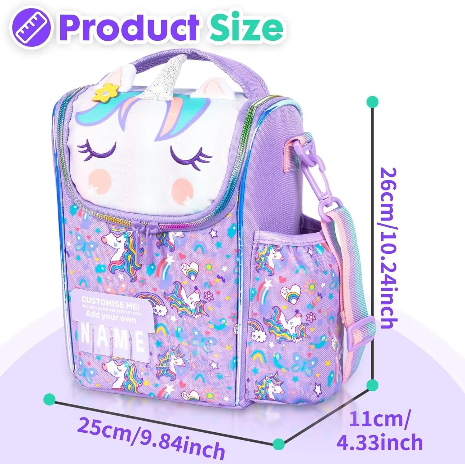 PRODUCTS DOUBLE DECKER COOLER INSULATED LUNCH BAG FOR BOYS & GIRLS&MEN&WOMEN WITH ADJUSTABLE STRAP VERTICLE LUNCH BAG FOR SCHOOL