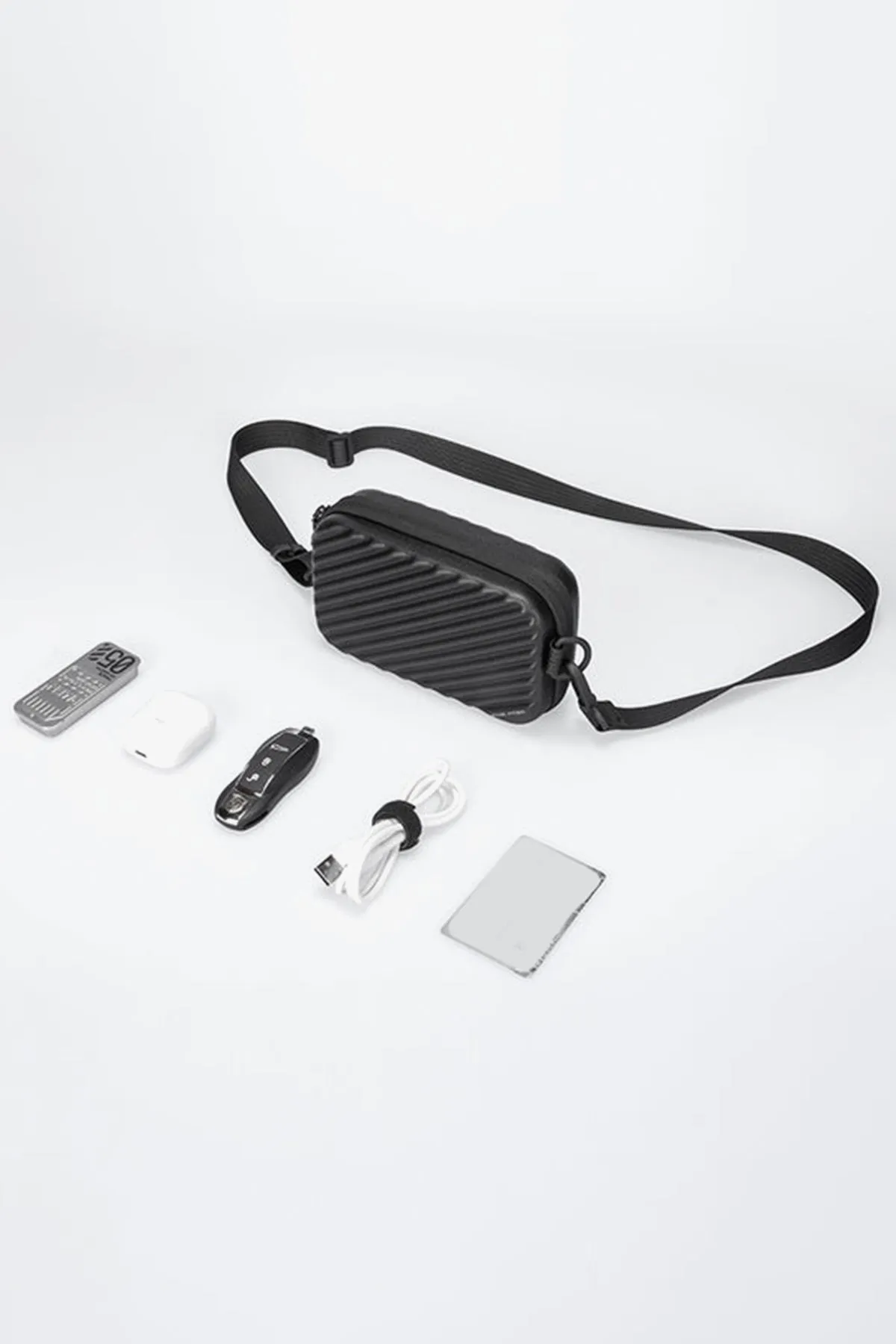 Textured Rigid Cross Body Bag - S24 - MHB0008