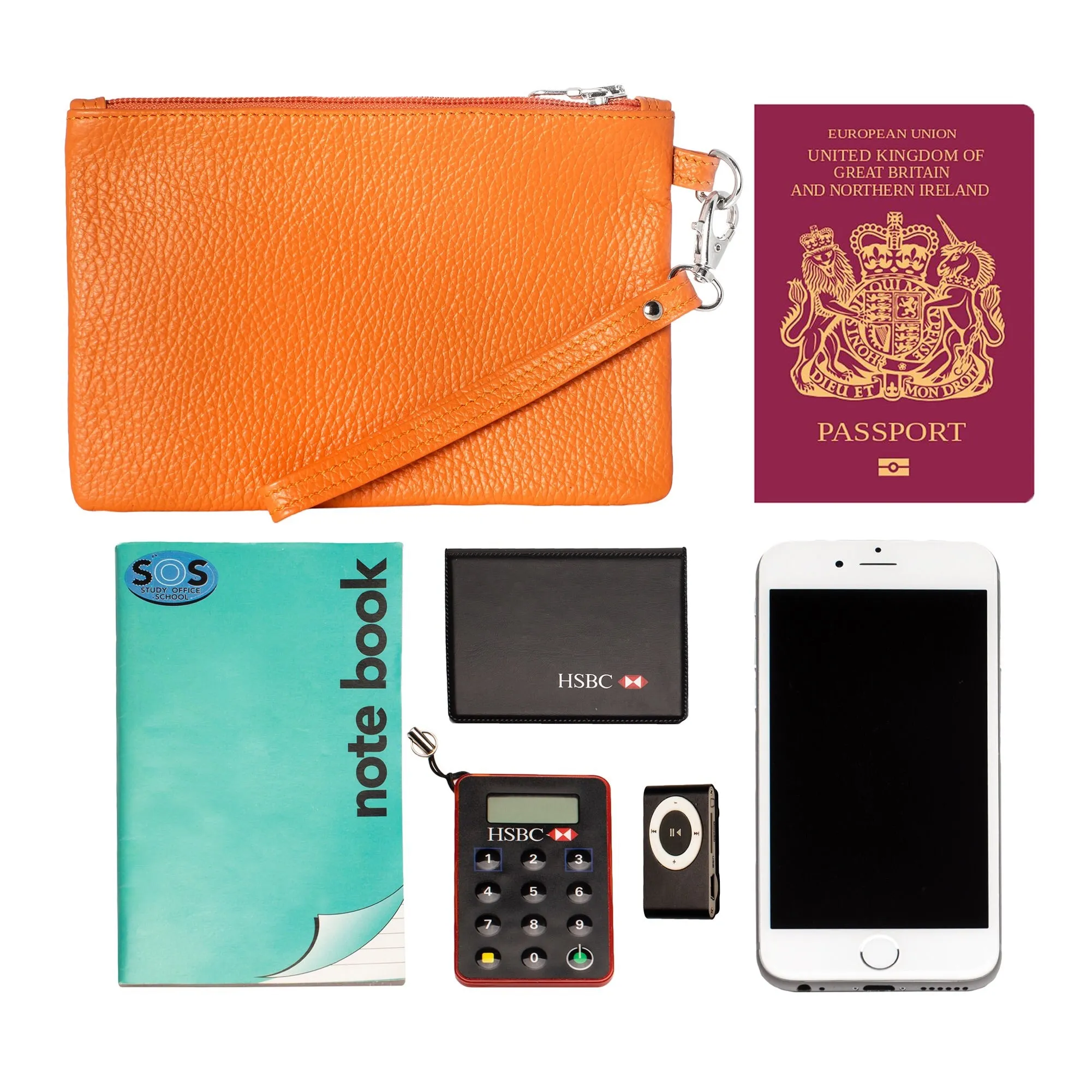 Viaggi Leather Wrist Pouch (Made In England)