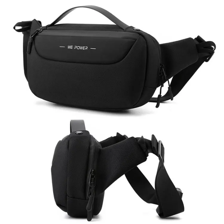 WEPOWER Men Crossbody Bag Multi-Functional Sports Waist Bag Outdoor Small Shoulder Bag(Black)