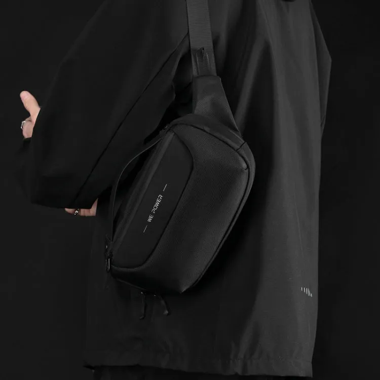 WEPOWER Men Crossbody Bag Multi-Functional Sports Waist Bag Outdoor Small Shoulder Bag(Black)