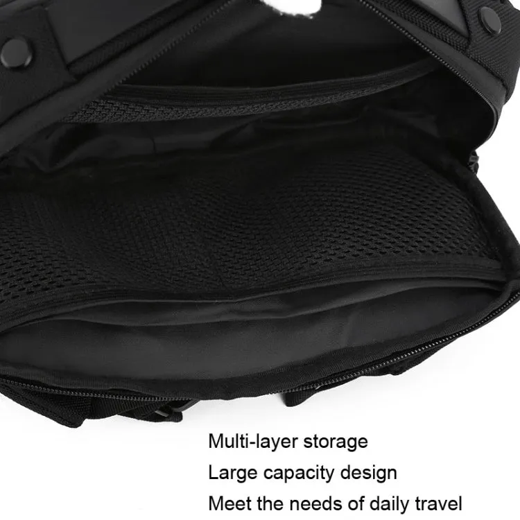 WEPOWER Men Crossbody Bag Multi-Functional Sports Waist Bag Outdoor Small Shoulder Bag(Black)