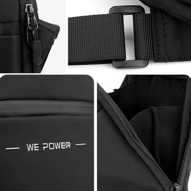 WEPOWER Men Single Shoulder Bag Simple Business Casual Crossbody Bag(Grey)