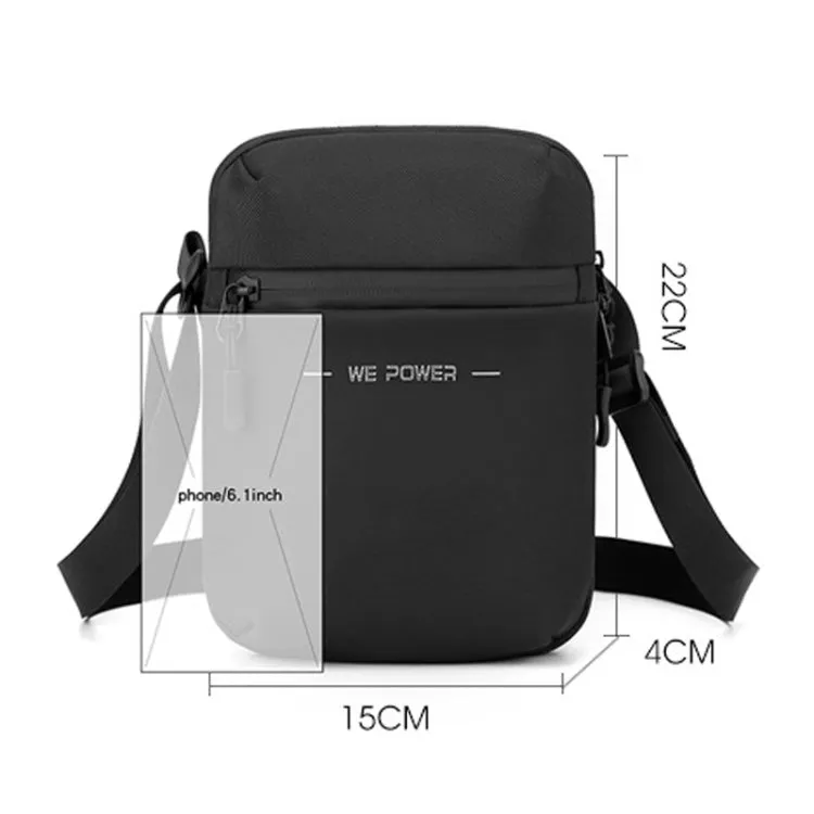 WEPOWER Men Single Shoulder Bag Simple Business Casual Crossbody Bag(Grey)