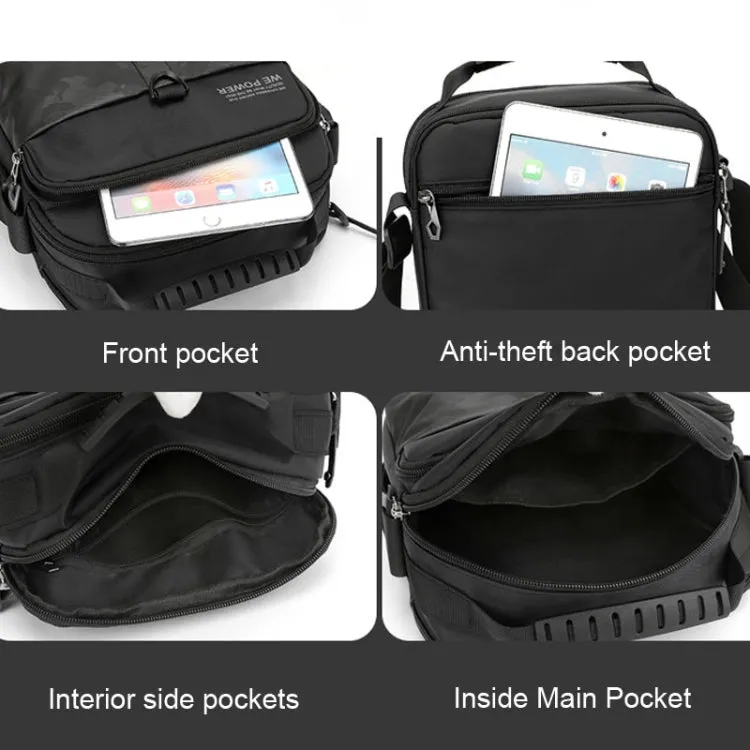 WEPOWER Men Sport Messenger Bag Outdoor Street Casual Messenger Bag(Dark Blue)