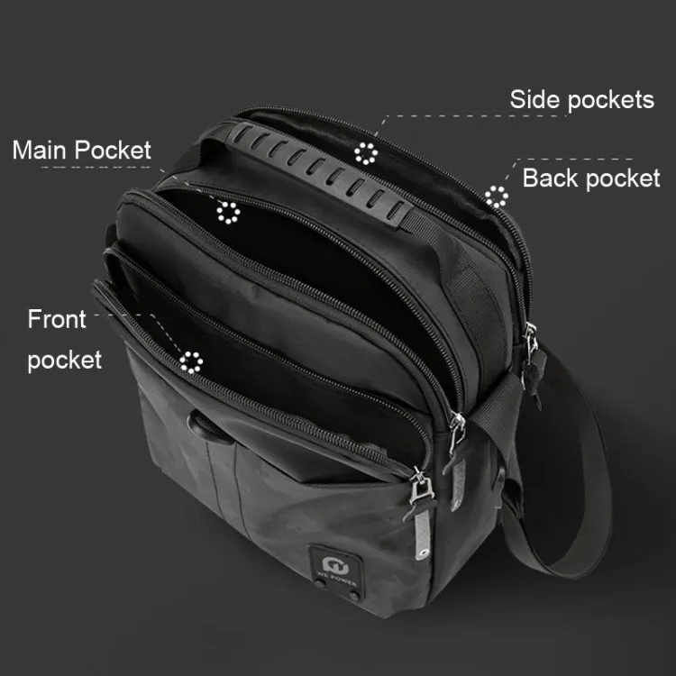 WEPOWER Men Sport Messenger Bag Outdoor Street Casual Messenger Bag(Dark Blue)