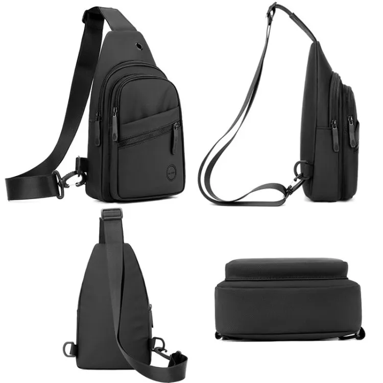 WEPOWER Outdoor Daily Chest Bag Men Crossbody Shoulder Bag(Black)