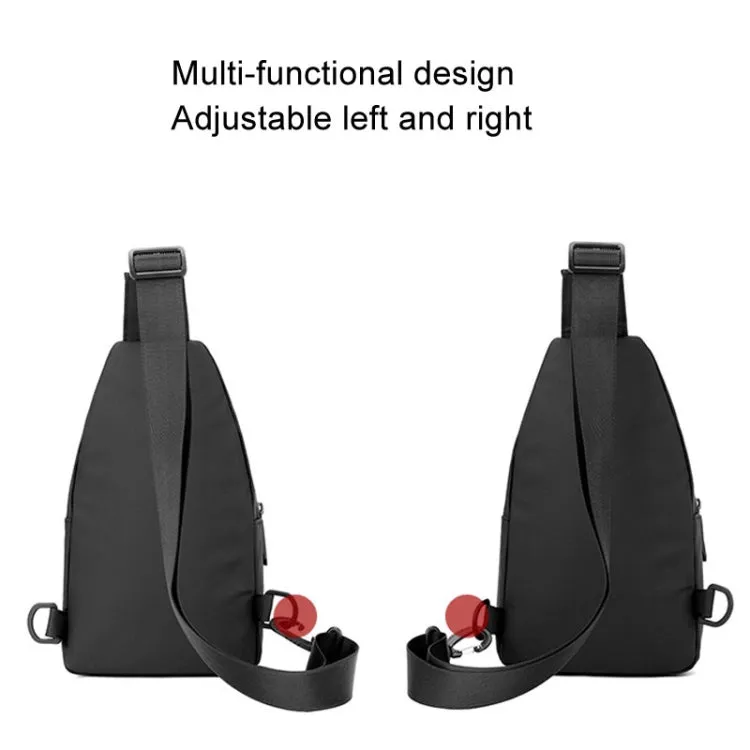 WEPOWER Outdoor Daily Chest Bag Men Crossbody Shoulder Bag(Black)