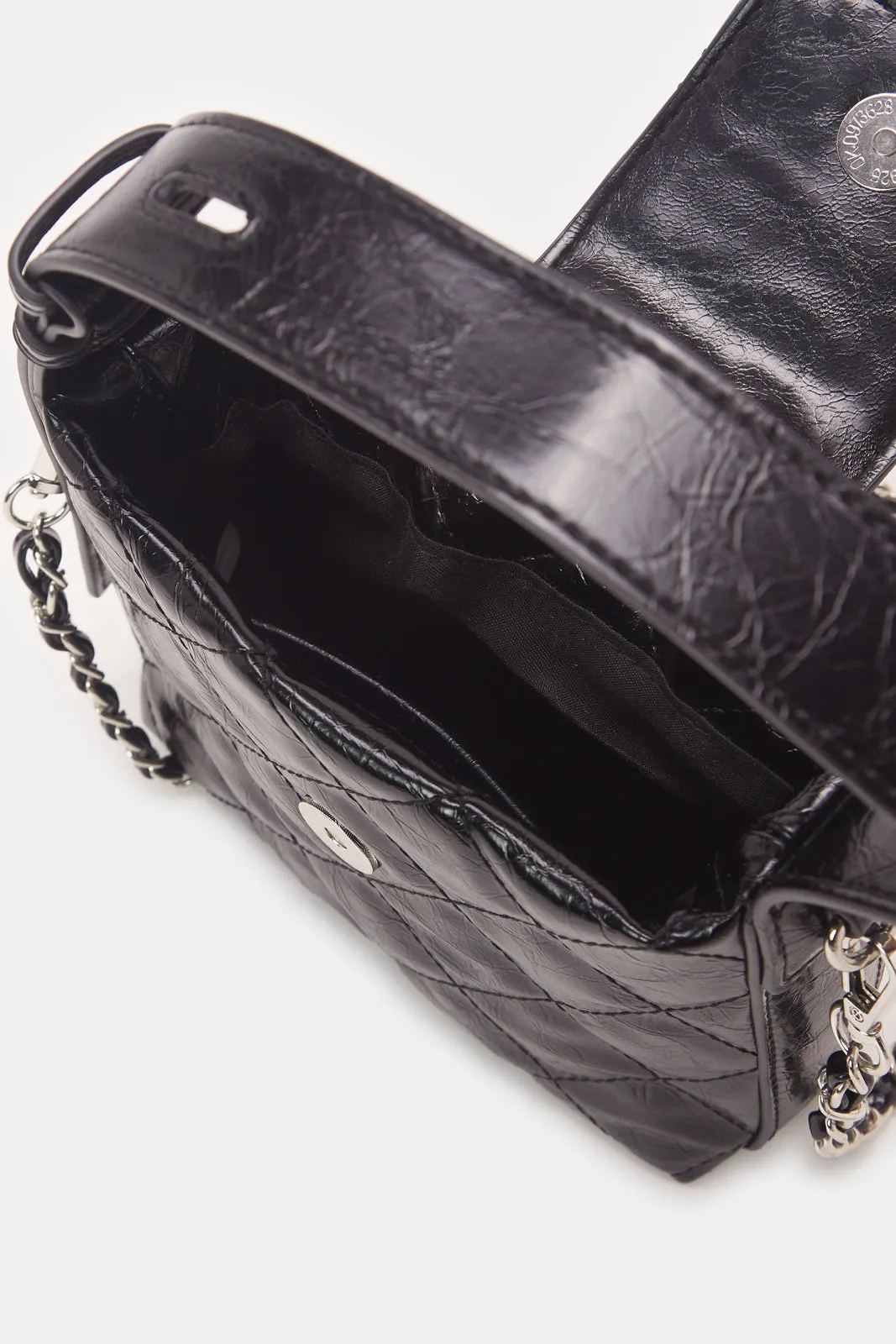 Women Black Quilted Bag