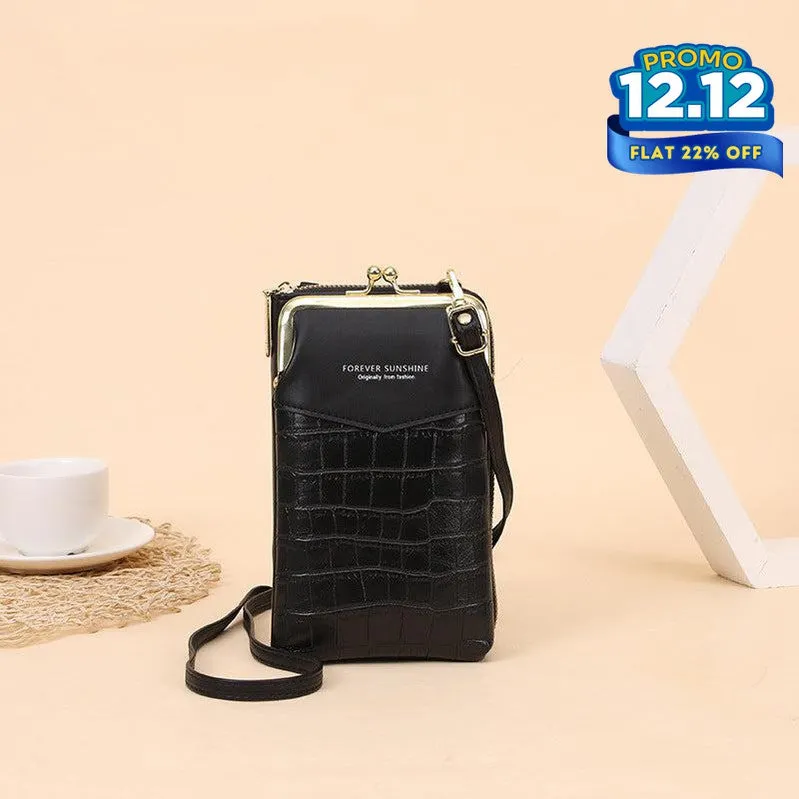 Women Multi-Purpose Crossbody Crocodile Bag