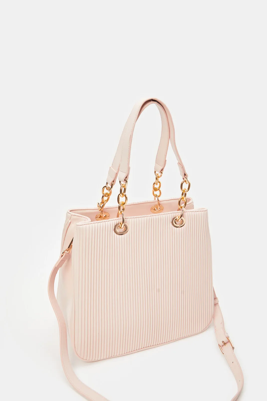 Women Pink Embellished Day Bag