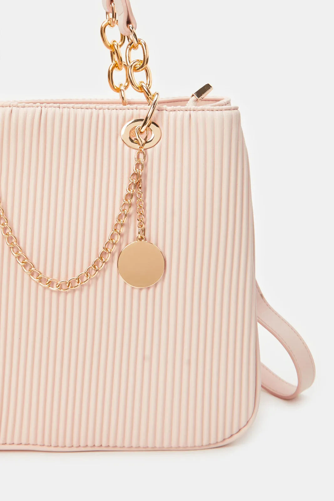 Women Pink Embellished Day Bag