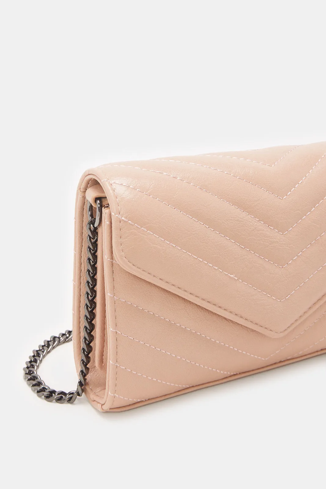 Women Pink Textured Handbag