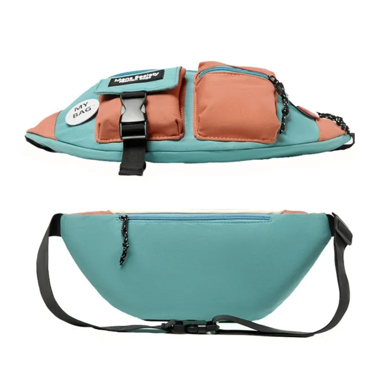 Y9574 Canvas Crossbody Single Shoulder Backpack Light Sports Chest Bag Black