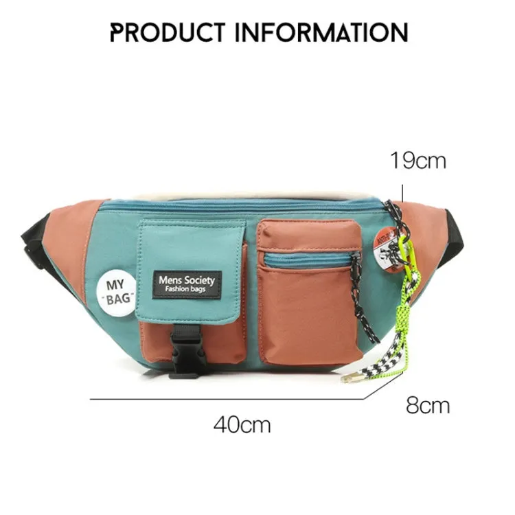 Y9574 Canvas Crossbody Single Shoulder Backpack Light Sports Chest Bag Black